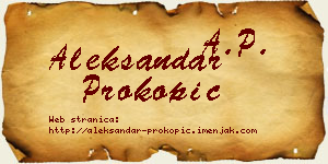 Aleksandar Prokopić vizit kartica